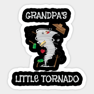 Cute Grandpa's Little Tornado Kids Sticker